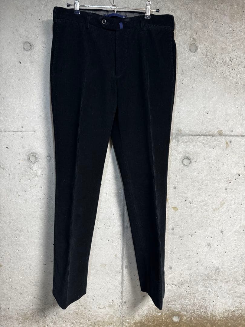 INCOTEX インコテックス48 黒 コーデュロイ スラックス