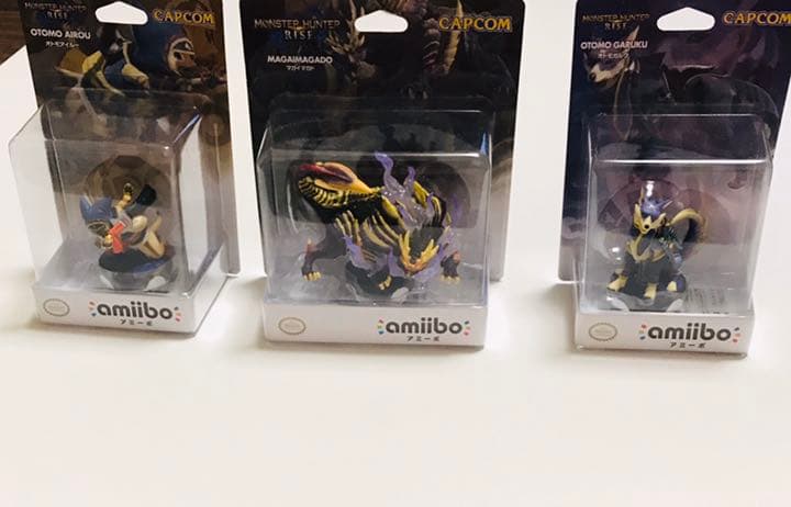 アミーボ amiibo モンスターハンター　3体セット　アイルー　ガルク　マガド