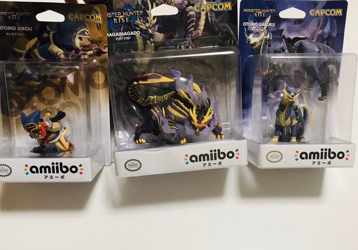 アミーボ amiibo モンスターハンター　3体セット　アイルー　ガルク　マガド