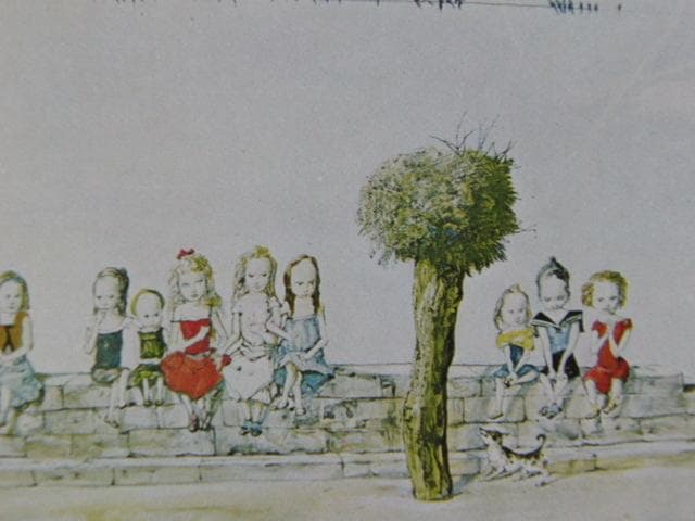 藤田嗣治、【ムードンの丘】、希少な限定額装用画集画、新品高級額 額装付