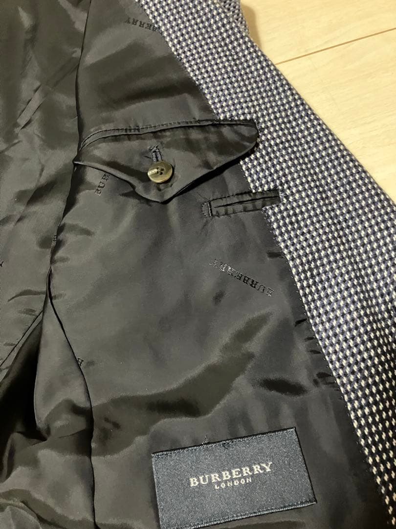 バーバリー ロンドン カシミヤ100％ テーラード ジャケット ネイビー