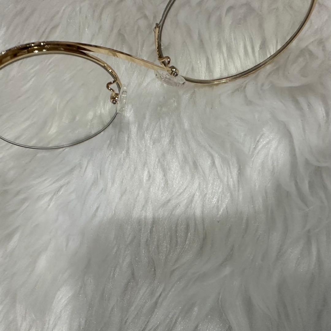 68個性的メガネ眼鏡ハーフリムブルーライトカットめがねサングラスアンダーリム○