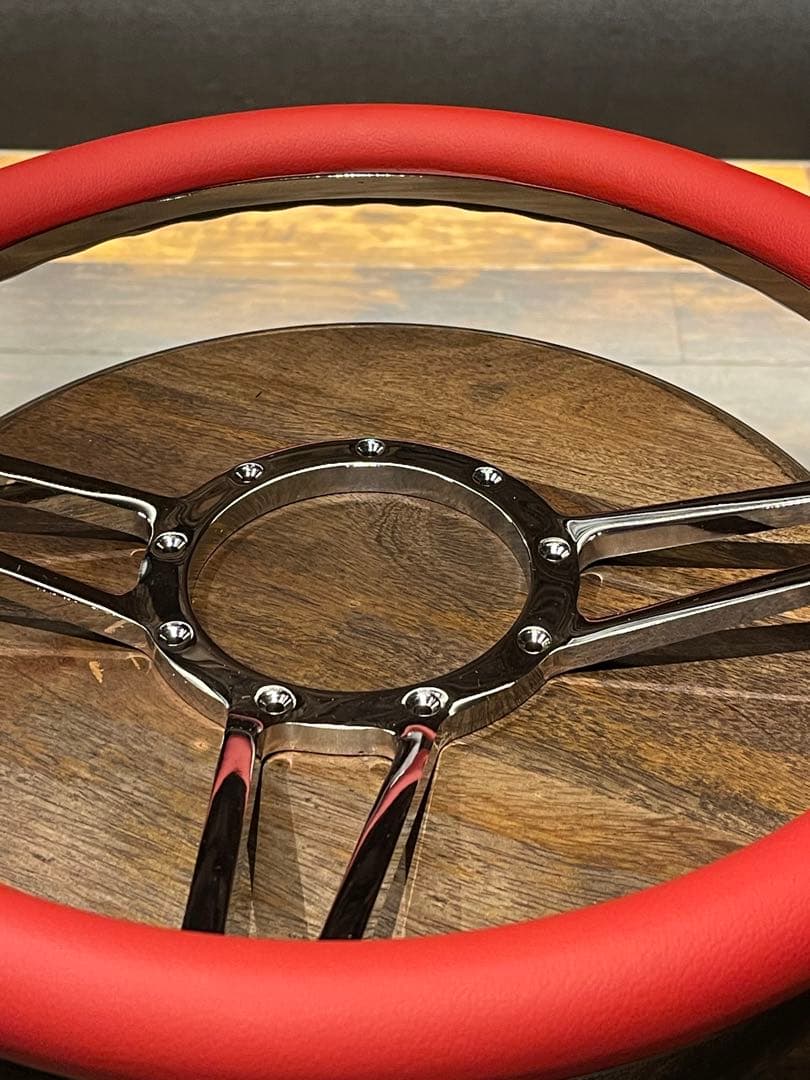 TMI アメリカ製 GT 14インチ ステアリングホイール レザーハーフラップ