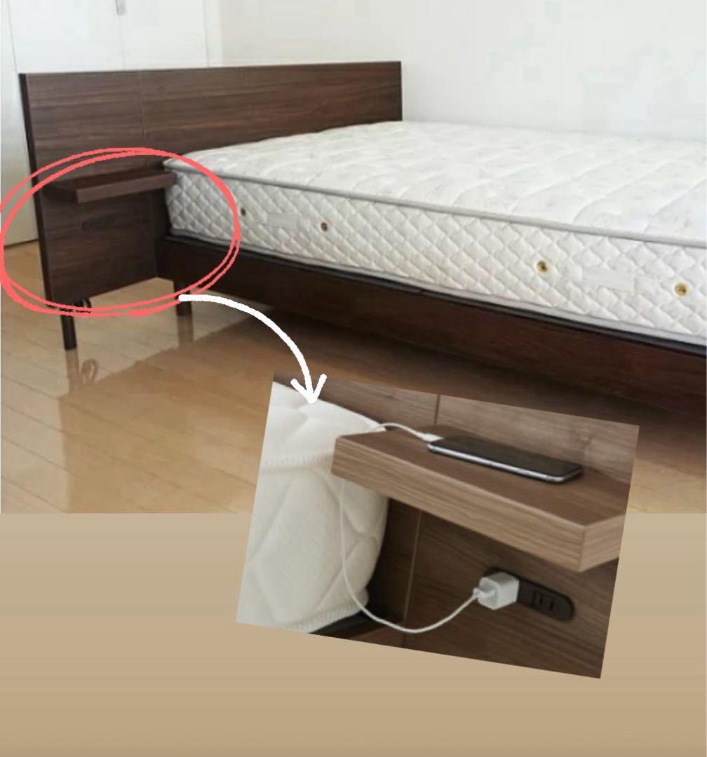 ニホンベッド シングル ベッドフレーム ＋ サイドテーブル