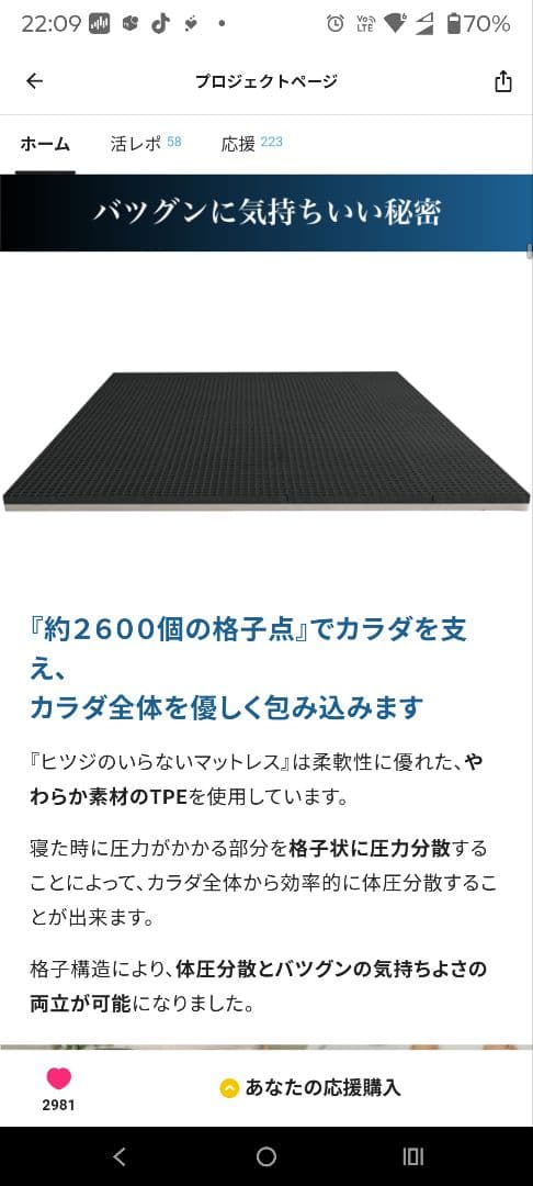 中古ひつじのいらないマットレス　セミダブル