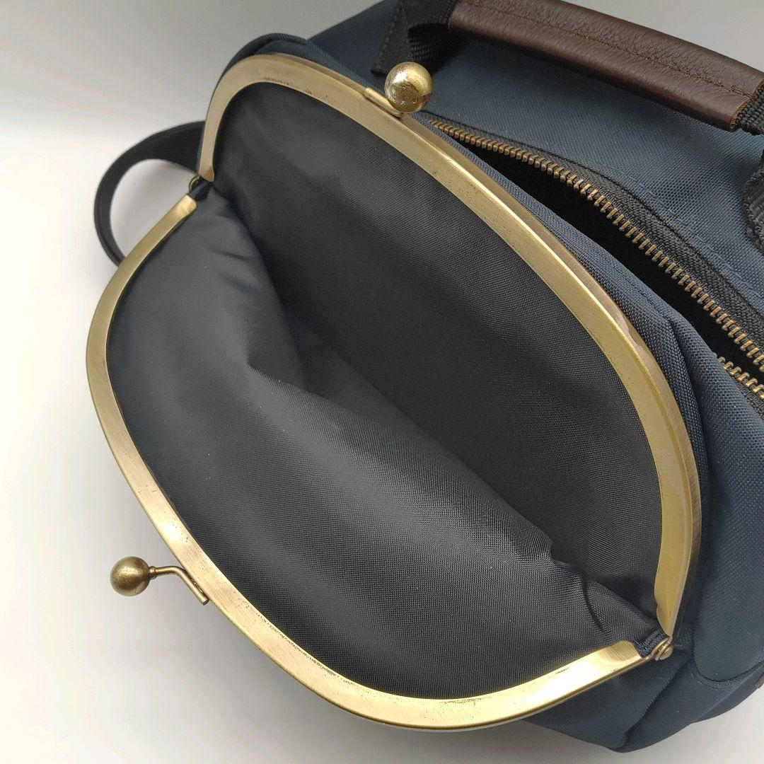 AYANOKOJI　アヤノコウジ　がま口ボディバッグ　ネイビー