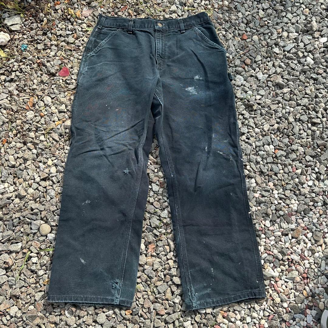 カーハート B11 ペインターパンツ 34x30 ブラックデニム