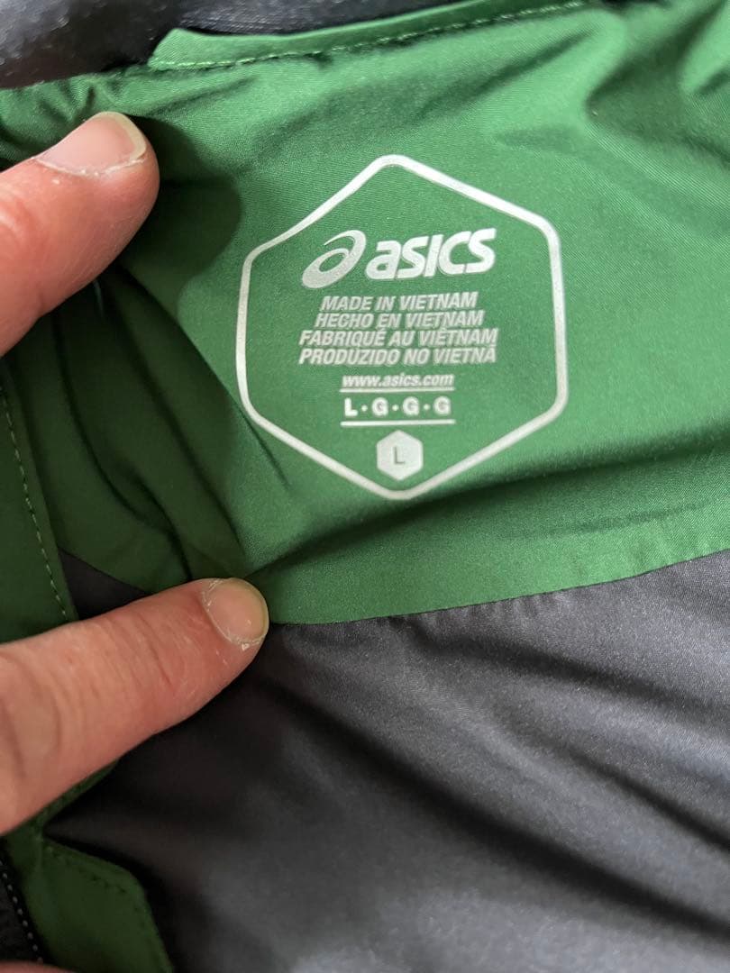 ラグビー　南アフリカ代表　ASICS フード付きダウンジャケット L