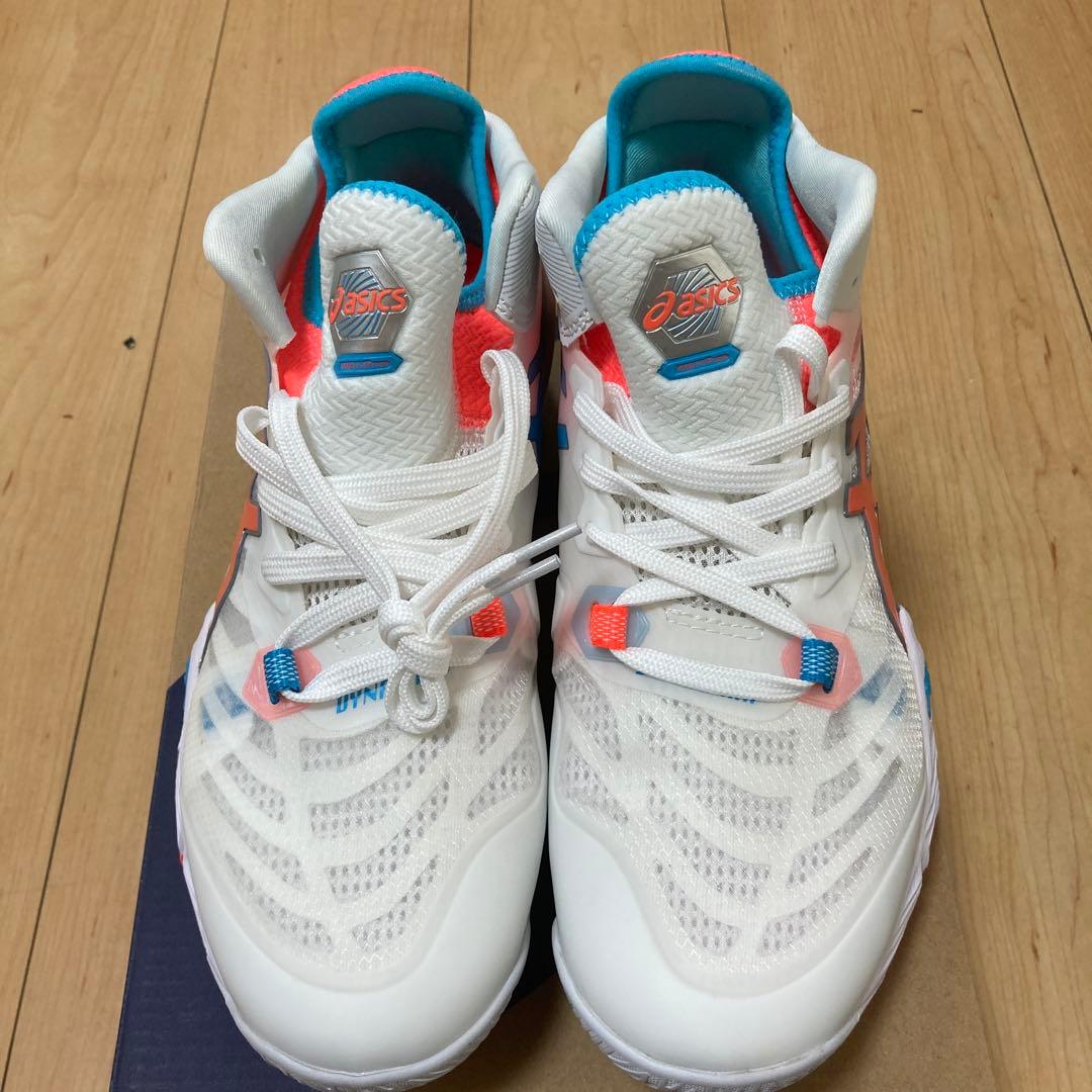 MJ 様 ASICS バレーボールシューズ ホワイト/オレンジ/ブルー