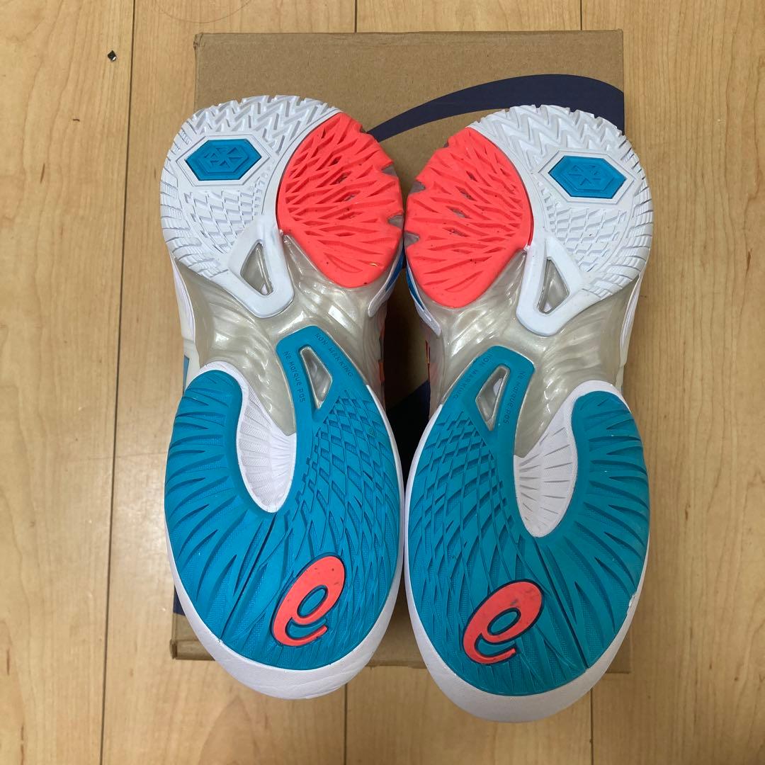 MJ 様 ASICS バレーボールシューズ ホワイト/オレンジ/ブルー