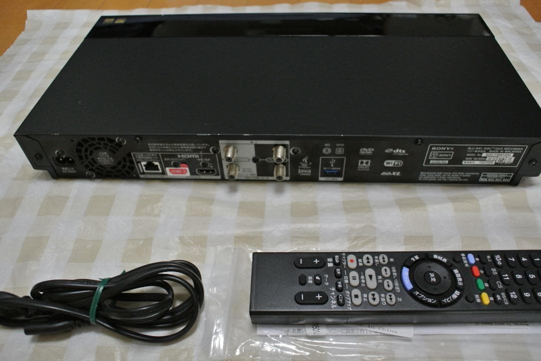 BDZ-FBW1000 4K SONY ブルーレイレコーダー 本体 リモコン付き