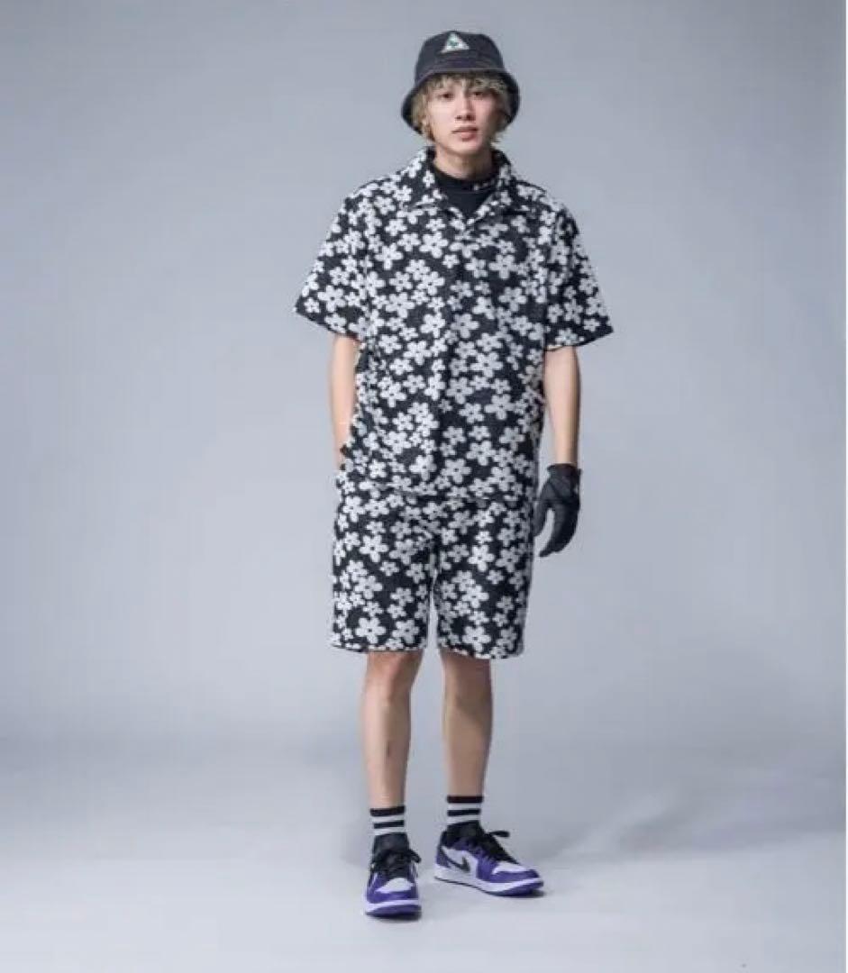 seventytwo_clubhouse ハーフパンツ　花柄ドットパイル地L