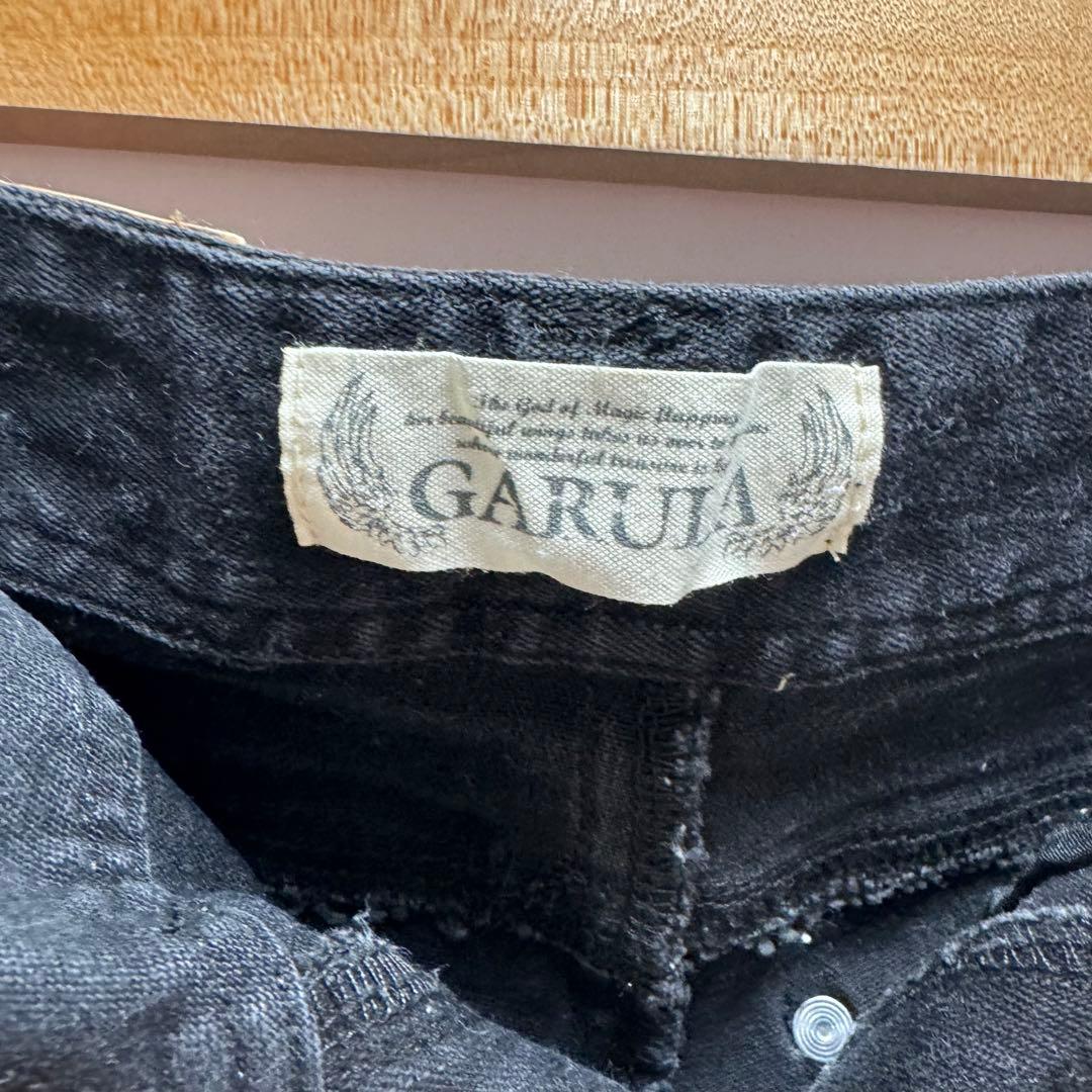 GARULA 黒 ショートパンツ スタッズ付きポケット 平成ギャル ダメージ