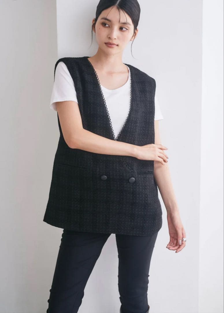 美品⭐︎connse ツイードベスト