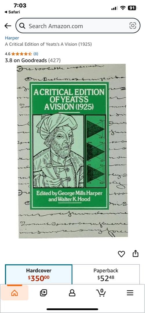 洋書 A Critical Edition of Yeats's A Vision