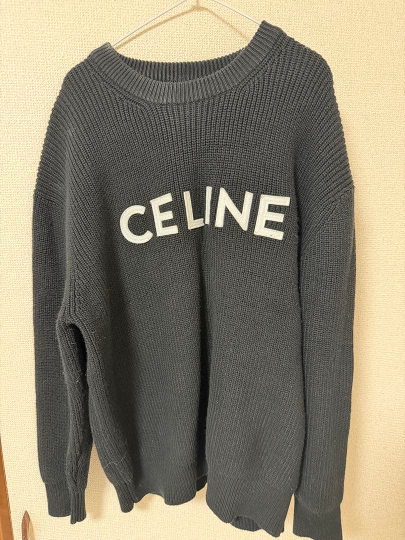 CELINE ロゴニット セーター Sサイズ ダークグレー