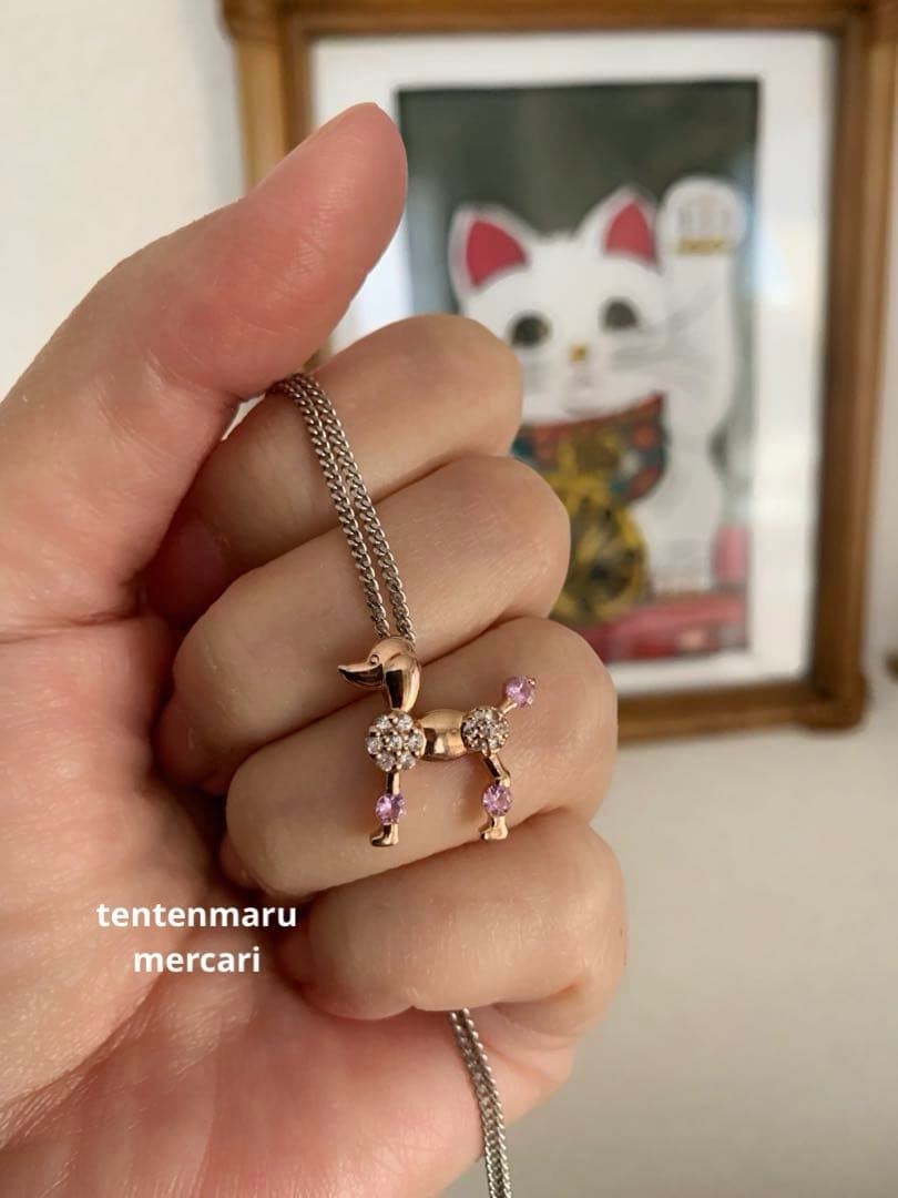 K10 ☆プードルモチーフペンダントトップ ☆ ピンクゴールド