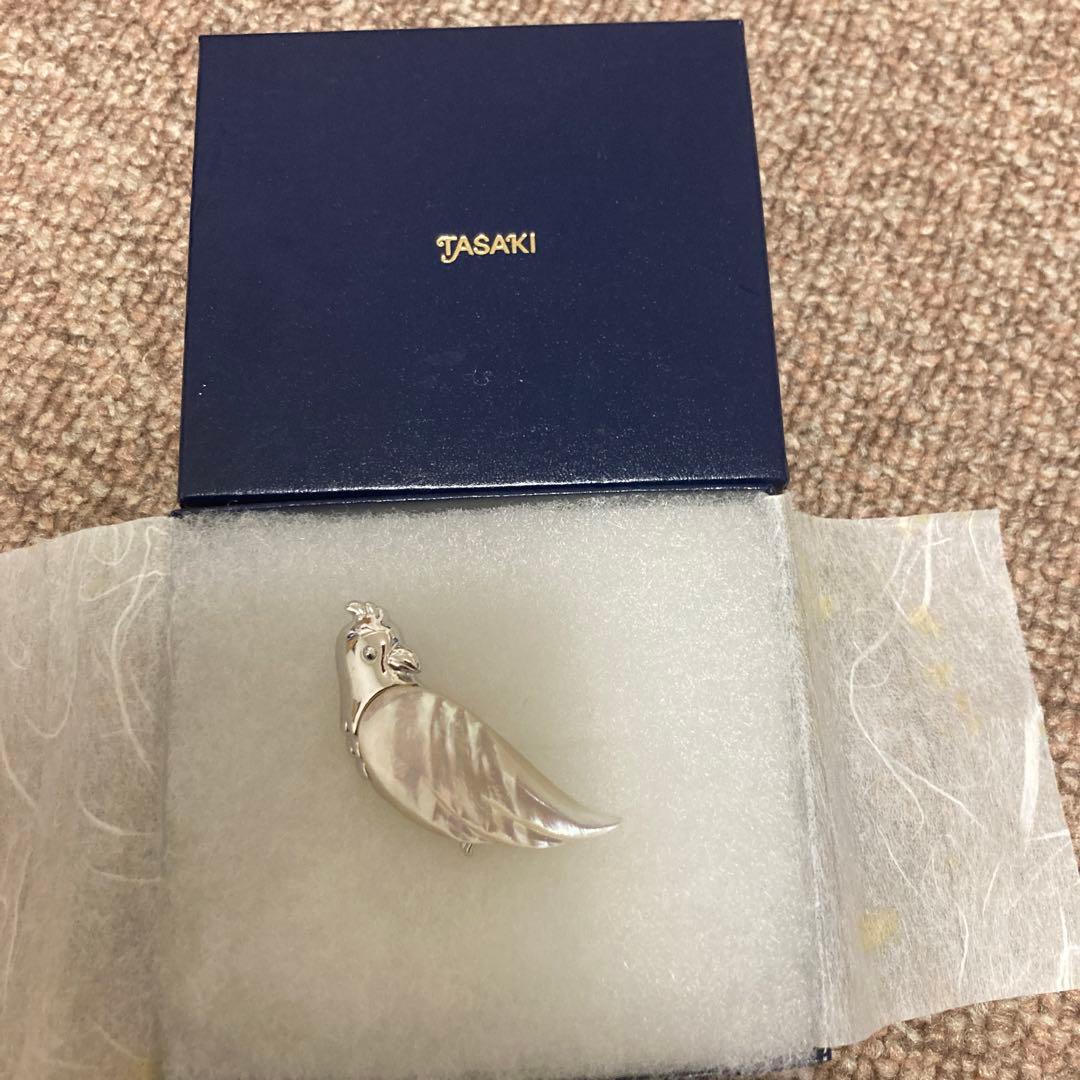 田崎真珠　TASAKI 鳥　インコ　ブローチ