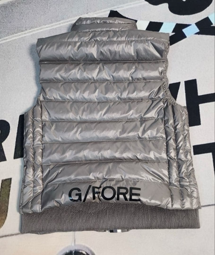 ジーフォア ゴルフ G/FORE Lサイズ レディース ダウンベスト グレー