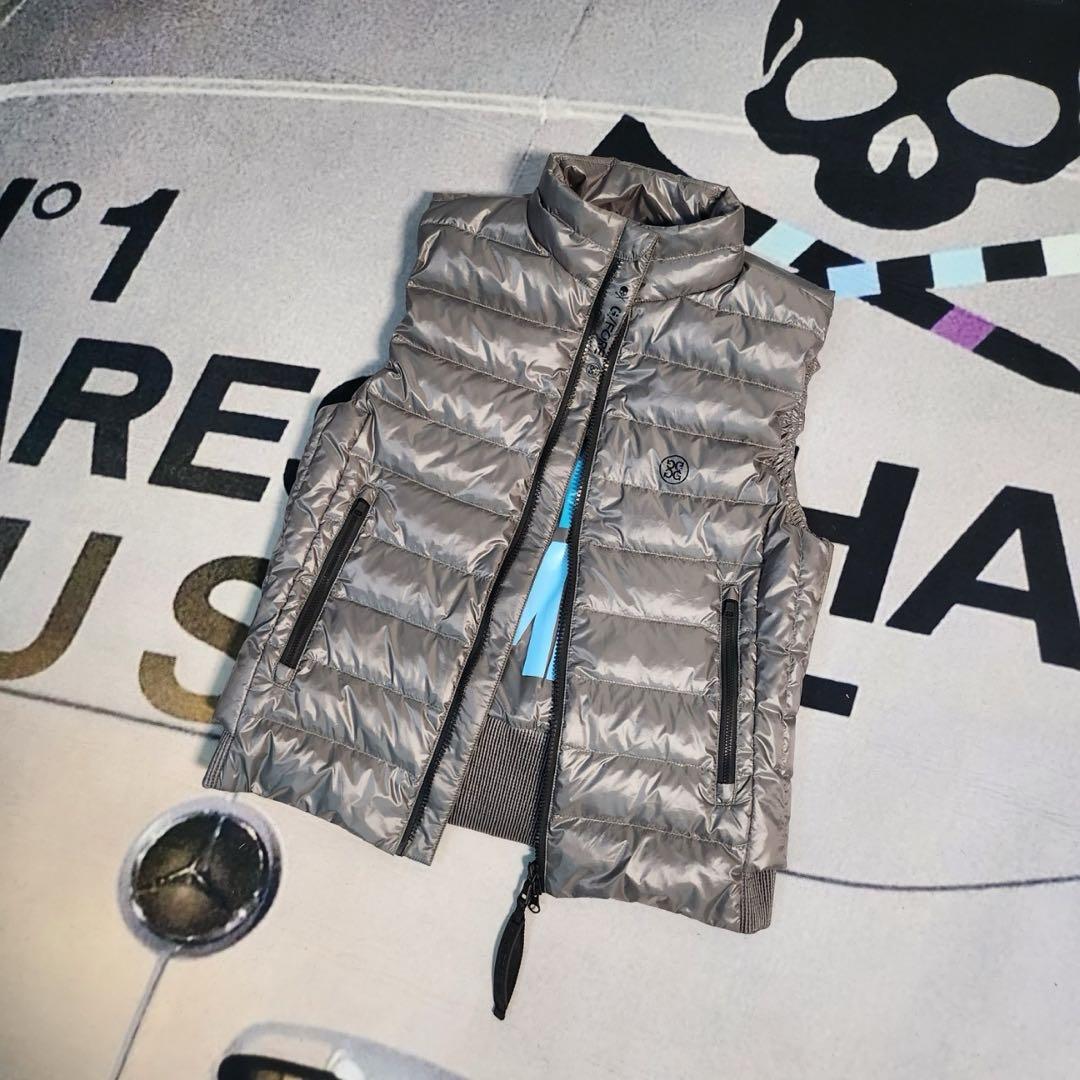 ジーフォア ゴルフ G/FORE Lサイズ レディース ダウンベスト グレー