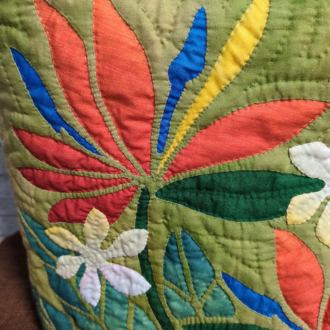 バードオブパラダイスのハワイアンキルトバッグ　ハンドメイド