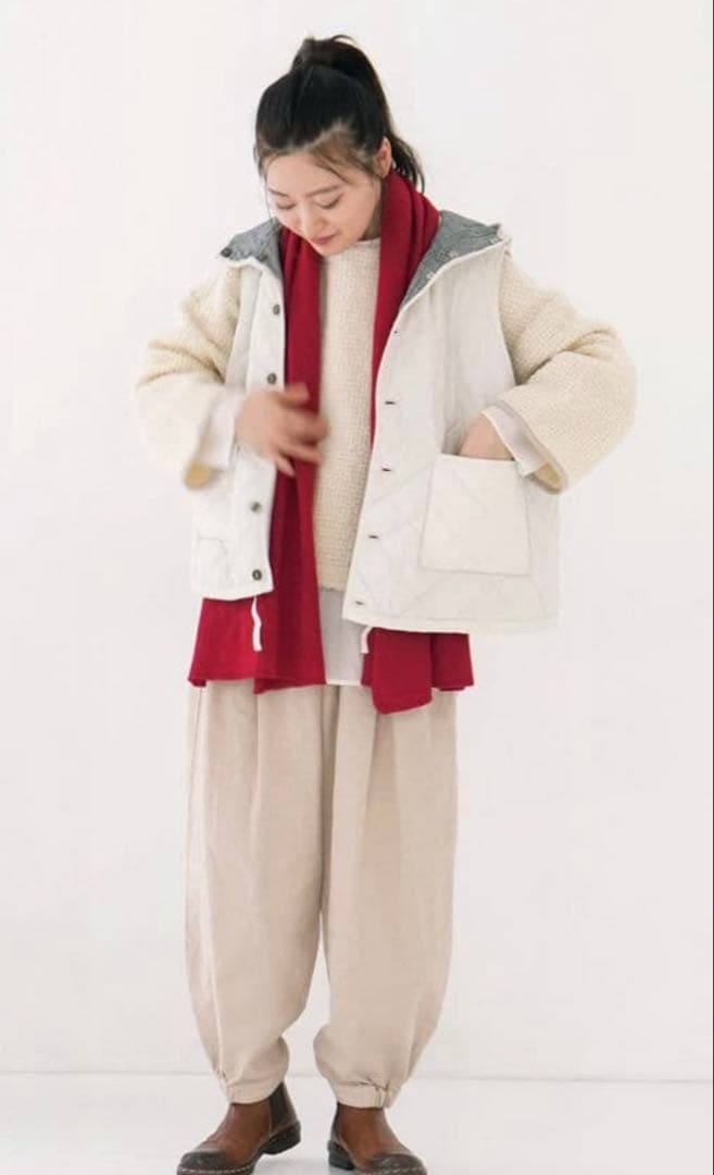 専用です美品 ネストローブ♥️UpcycleLino起毛ヘムサイドゴムパンツ