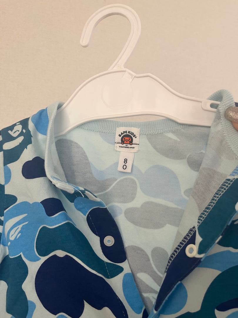 アベイシングエイプ カモフラージュ柄ロンパース 80cm