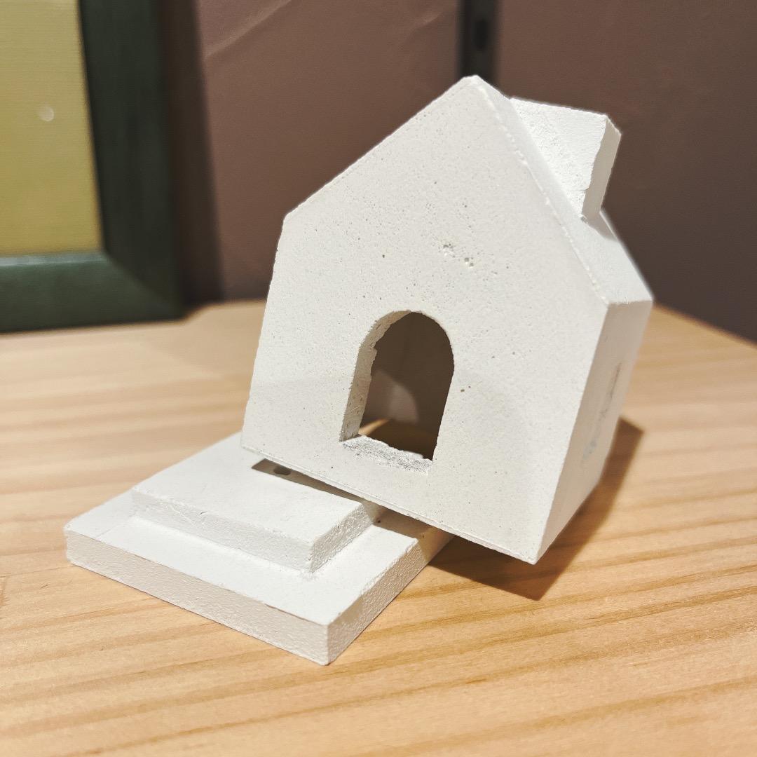 香炉 お家型線香立てS  3色セット【モルタル セメント製】