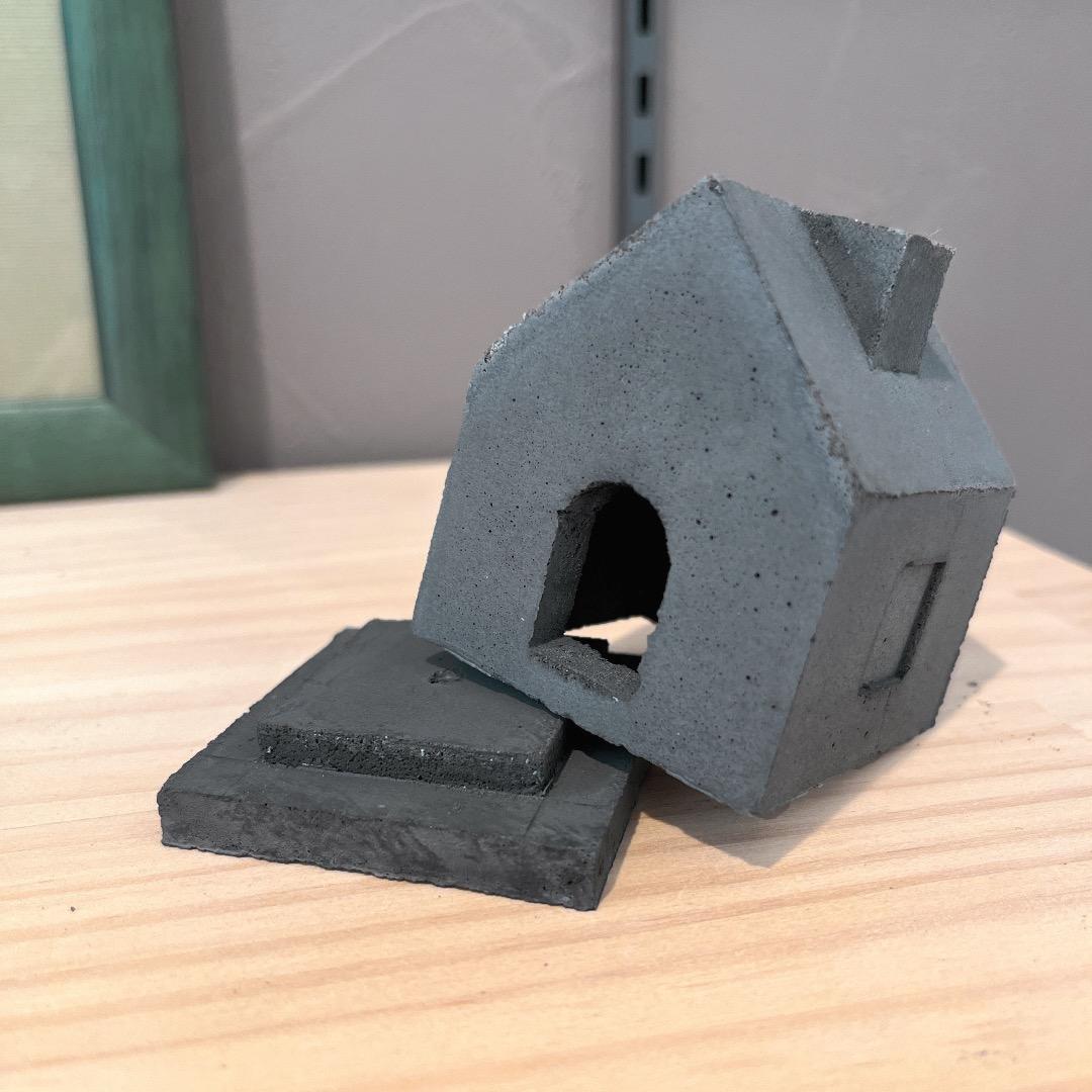 香炉 お家型線香立てS  3色セット【モルタル セメント製】