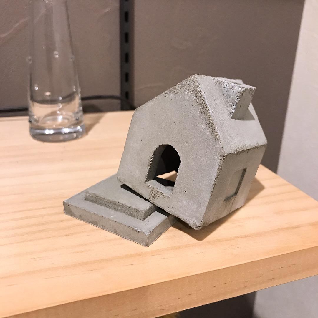 香炉 お家型線香立てS  3色セット【モルタル セメント製】