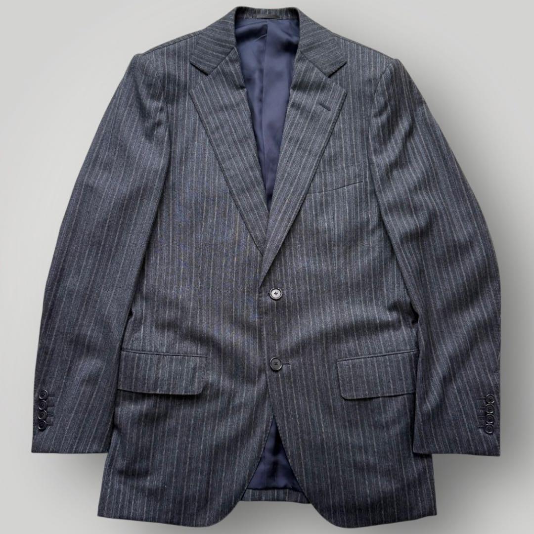 美品 TOMORROW LAND ロロピアーナ セットアップ スーツ チャコール