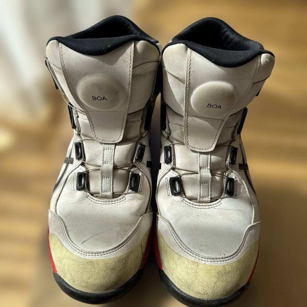 ASICS 安全靴 27cm ホワイト/レッド