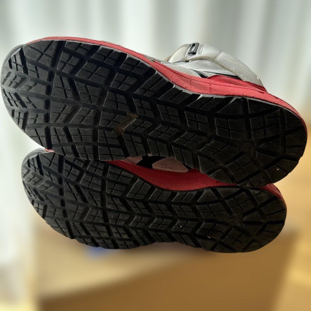 ASICS 安全靴 27cm ホワイト/レッド