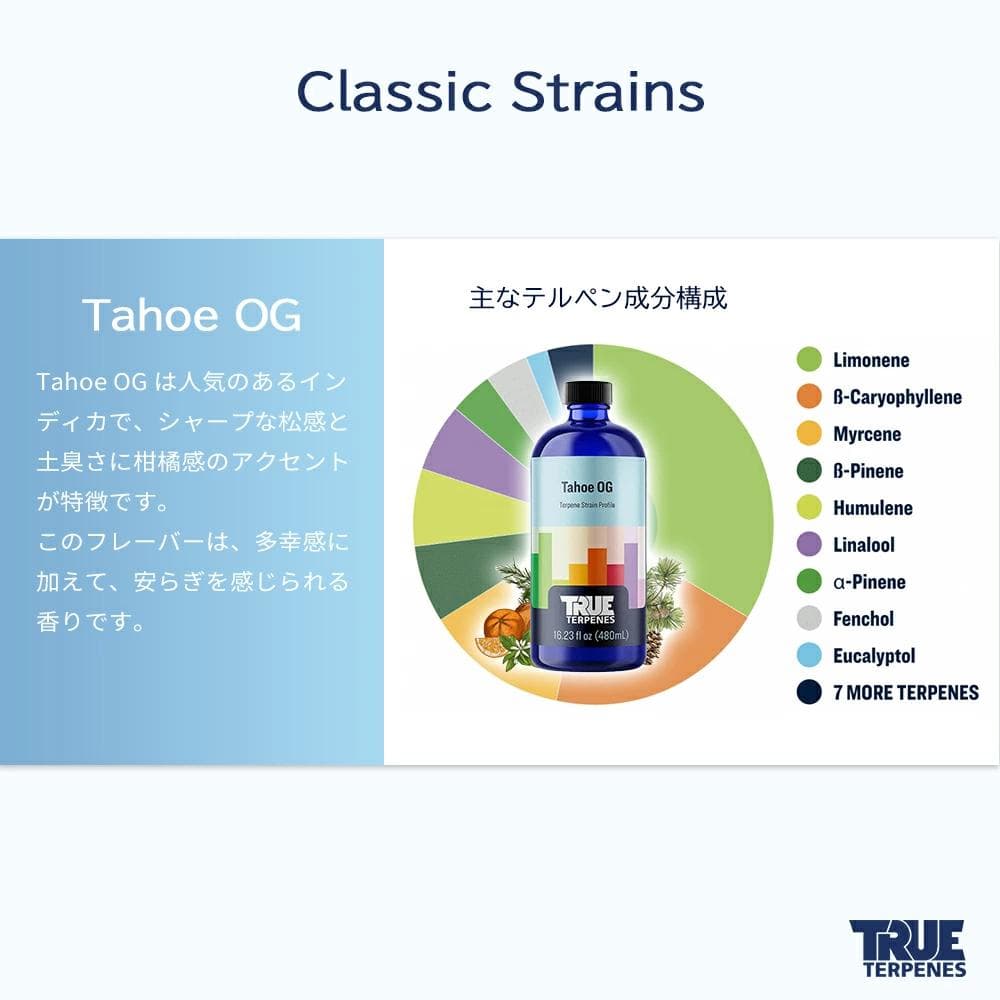 TRUE テルペン アトマイザー CBD CBN CBG 10ml タホオージー
