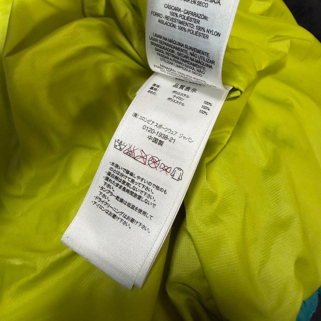 Columbia hooded puffer jacket テック　ターコイズ