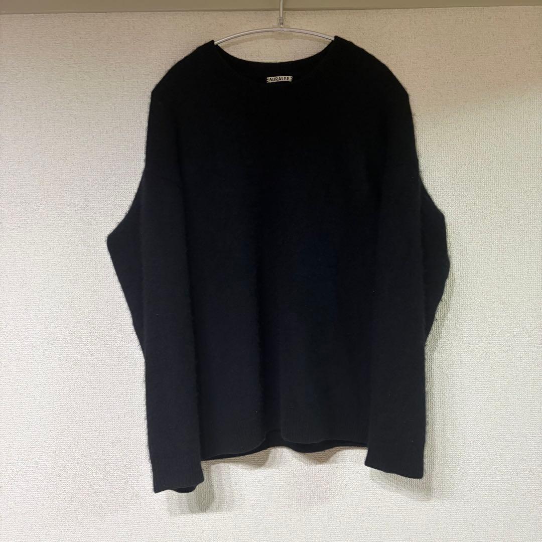 AURALEE BABY CASHMERE KNIT ブラック　カシミヤ100%