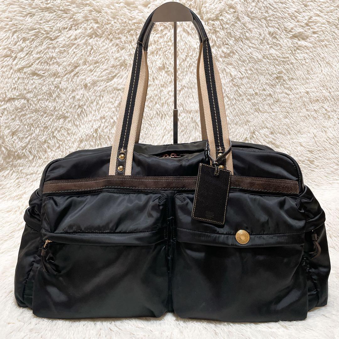 大容量 COACH コーチ ボストンバッグ 肩掛け ブラック B261