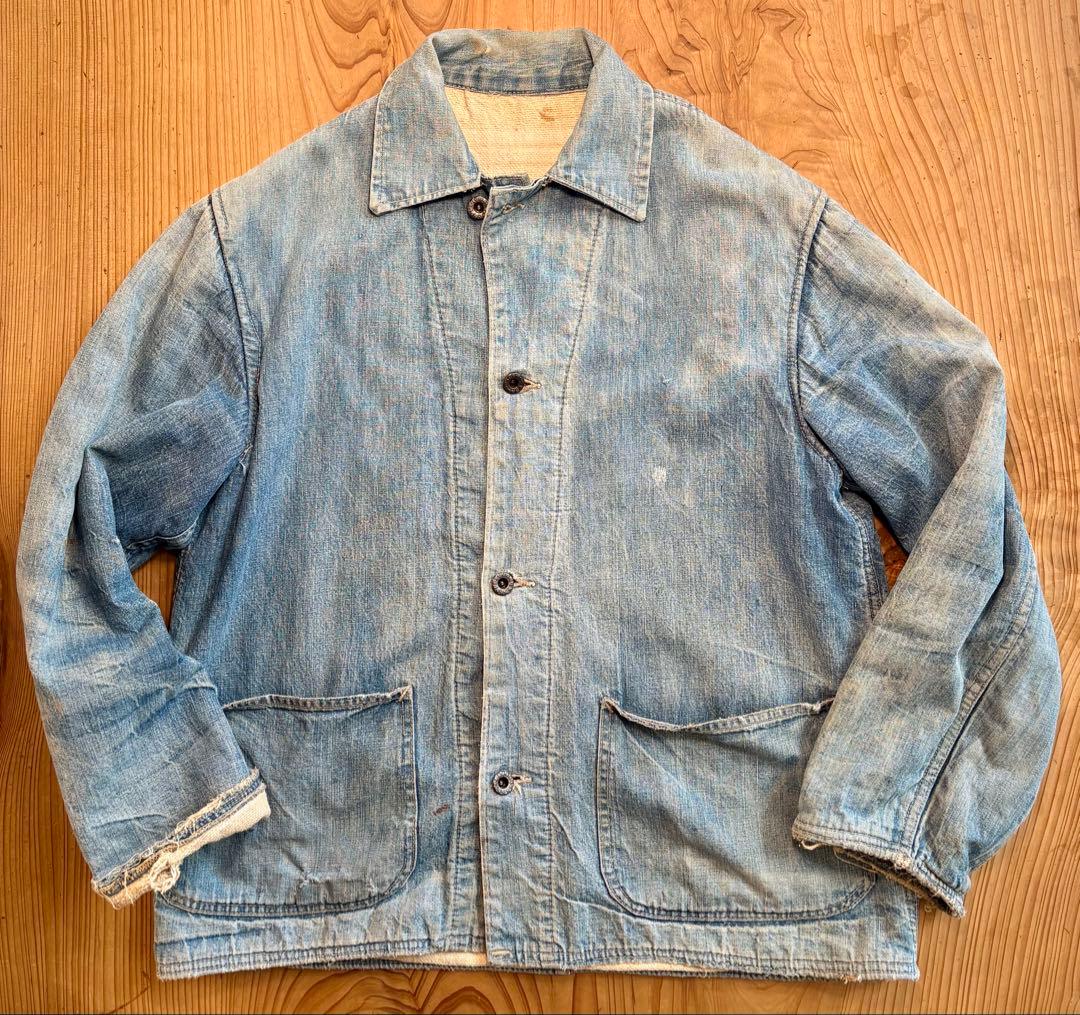 50s ビンテージ カバーオール ブランケットデニム　月桂樹ボタン