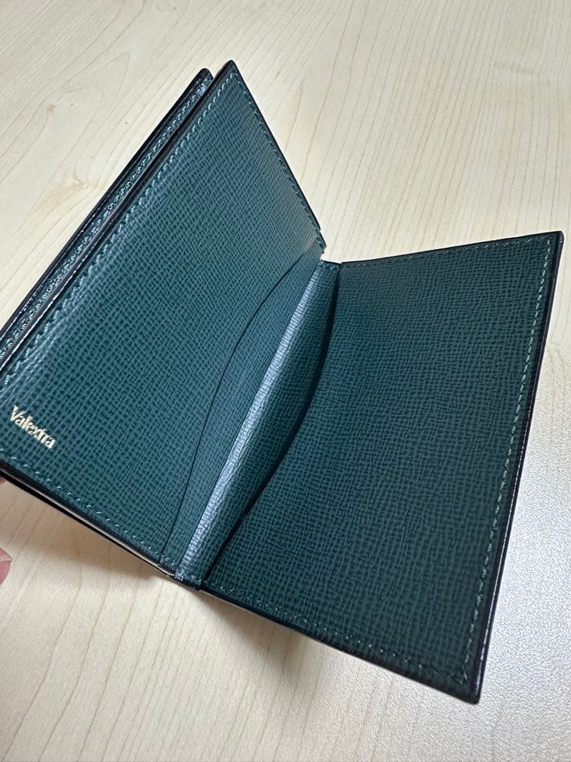 【美品】Valextra ヴァレクストラ 名刺入れ カードケース ダークグリーン