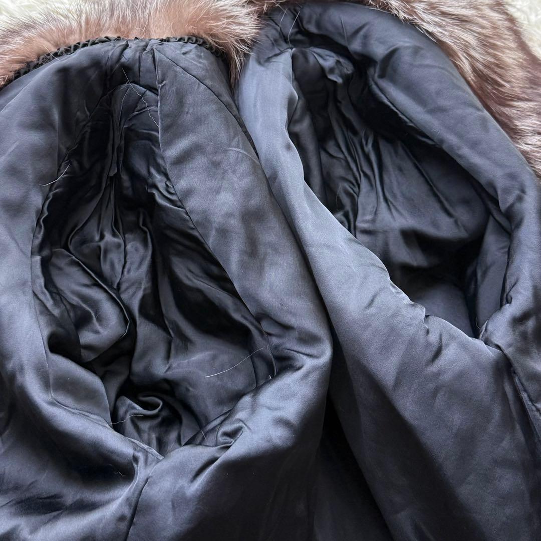 総丈100◎シルバーフォックス FOX ファーコート ふわふわ フリーサイズ