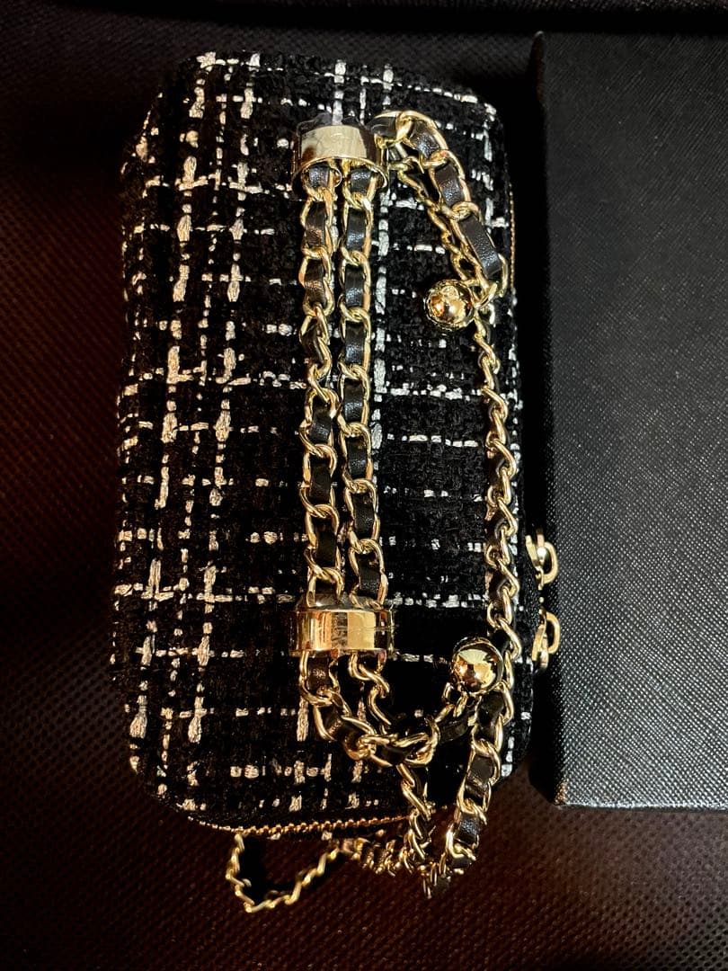 CHANEL シャネル　ツイードバニティチェーン　ショルダーバッグ　ノベルティ