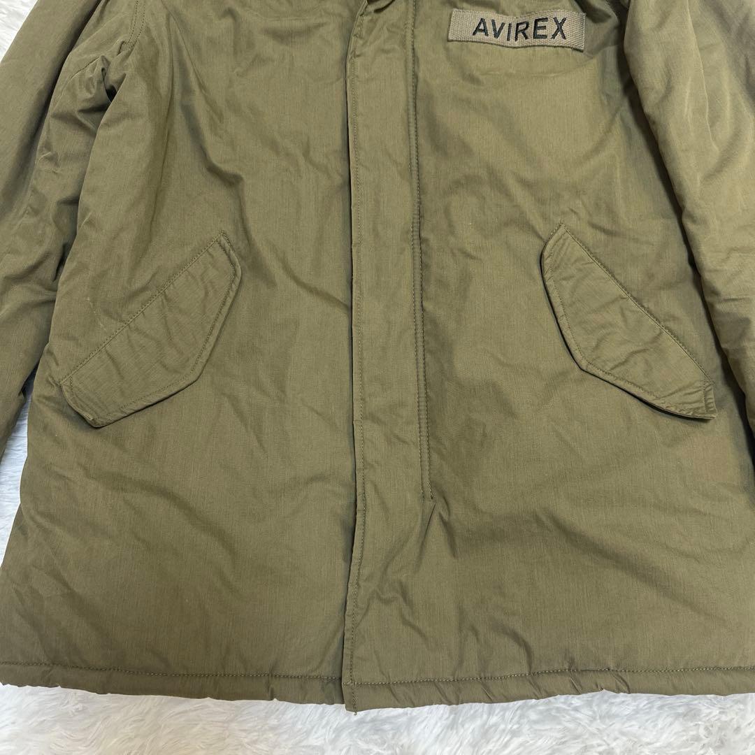 AVIREX アヴィレックス ファー付き モッズコート 中綿 オリーブ カーキ