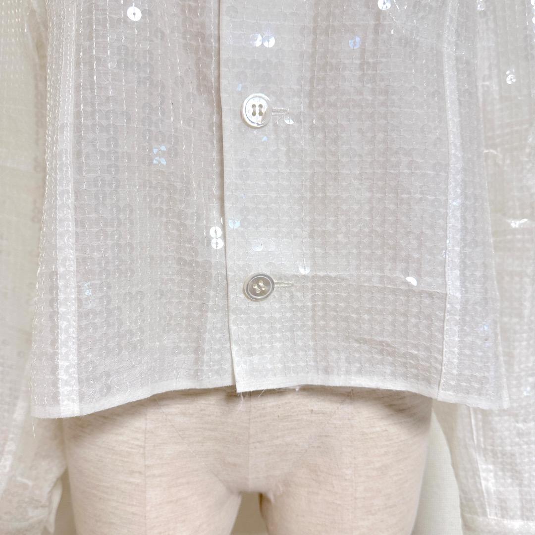 ジュンヤワタナベコムデギャルソン スパンコールジャケット (ホワイト/FREE)