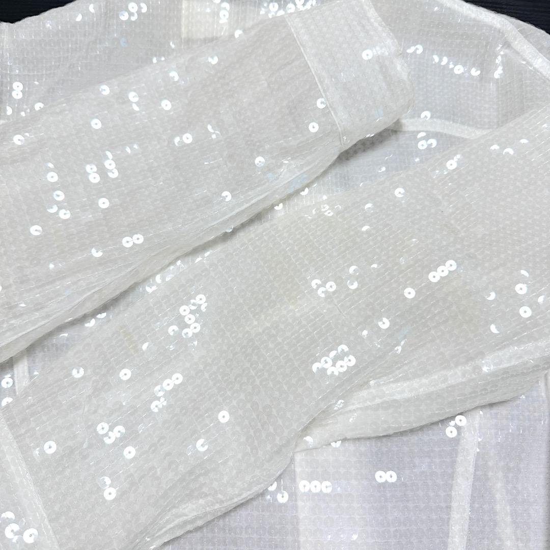 ジュンヤワタナベコムデギャルソン スパンコールジャケット (ホワイト/FREE)