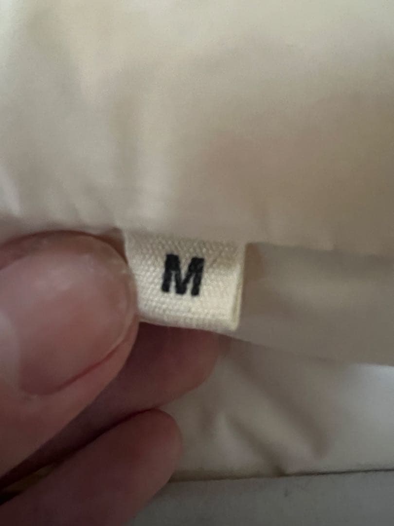 無印良品ホワイト フード付きロングダウンジャケット M