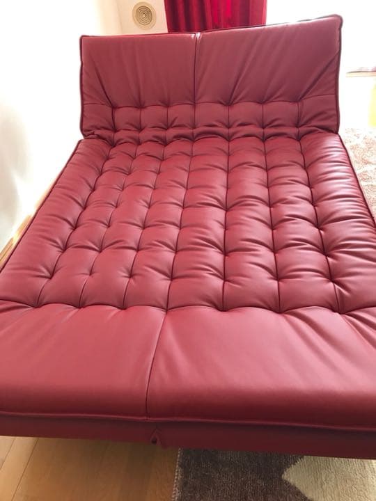 値下［超美品］ニトリ ソファベッド Nシールド 赤