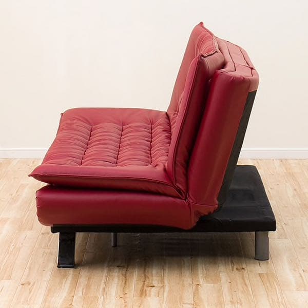 値下［超美品］ニトリ ソファベッド Nシールド 赤