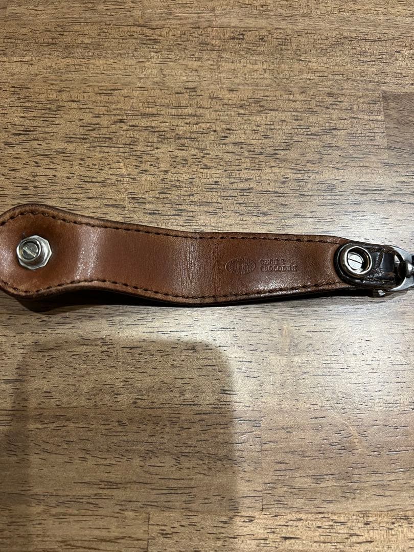 funny ベルトループ　クロコダイル　ダークブラウン　キーホルダー