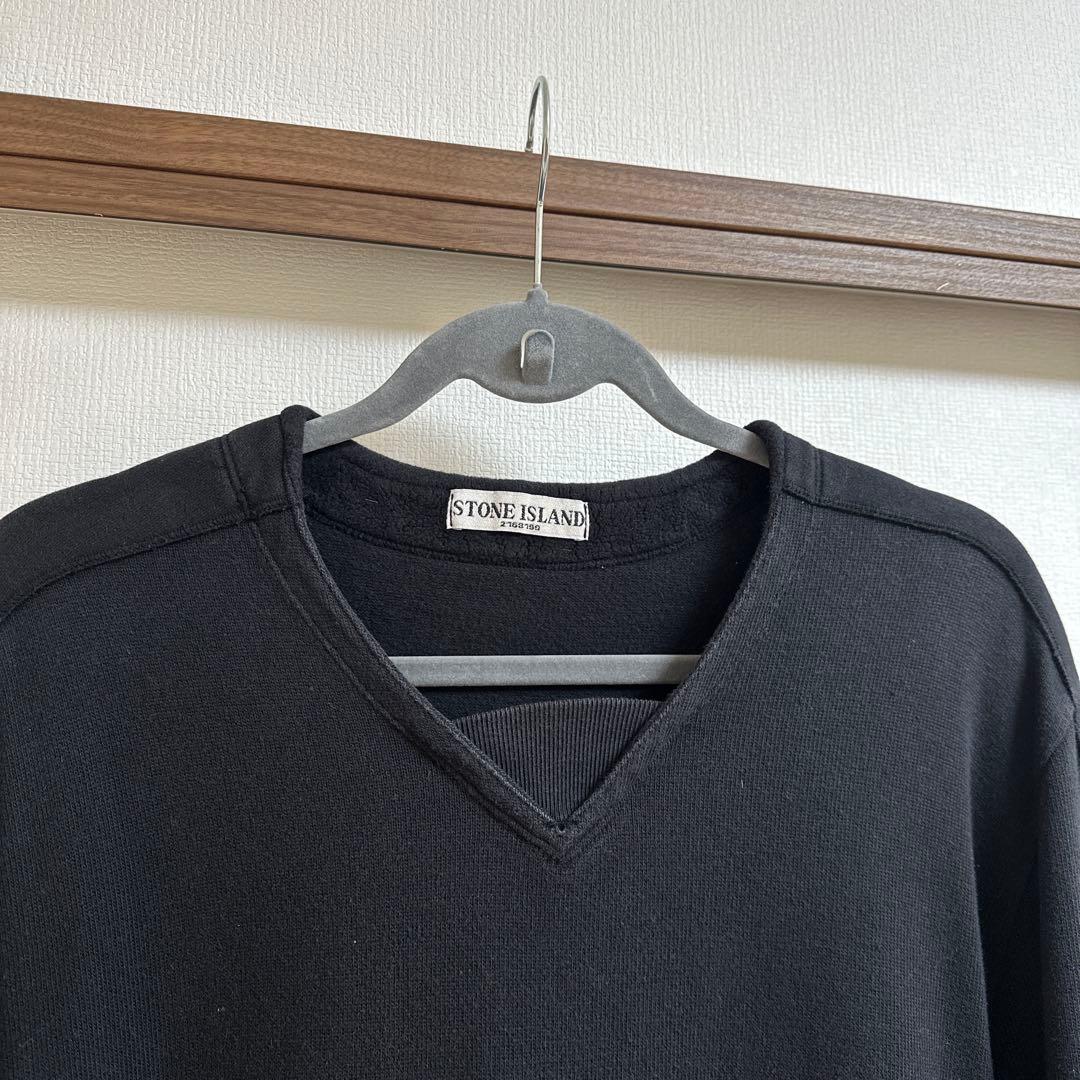 ♡ストーンアイランド ♡Vネック トレーナー ブラック