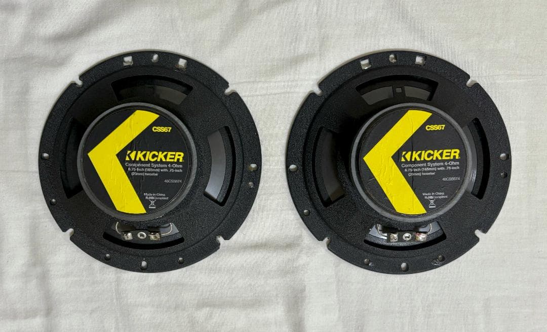 KICKER スピーカー(CSS674) +ライズ/ロッキー取り付けキット